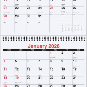 Custom Large 3 Months at a Glance Calendar (10 ¾"x 33 ¾")