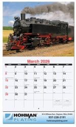 Custom Magnificent Trains Monthly Wall Calendar w/Staple Binding (10 5/8"x 18 ¼") - 1
