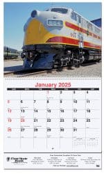 Custom Magnificent Trains Monthly Wall Calendar w/Staple Binding (10 5/8"x 18 ¼")