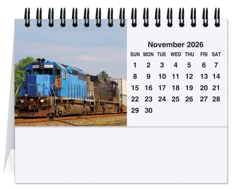 Custom Magnificent Trains Tent Desk Calendar (5 13/16"x 4 ½") - 1