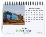 Custom Magnificent Trains Tent Desk Calendar (5 13/16"x 4 ½")