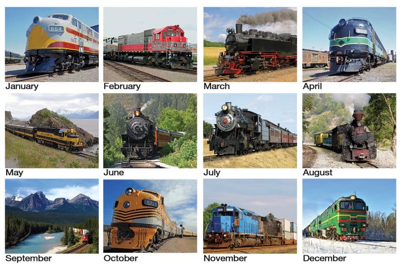Custom Magnificent Trains Tent Desk Calendar (5 13/16"x 4 ½") - 2