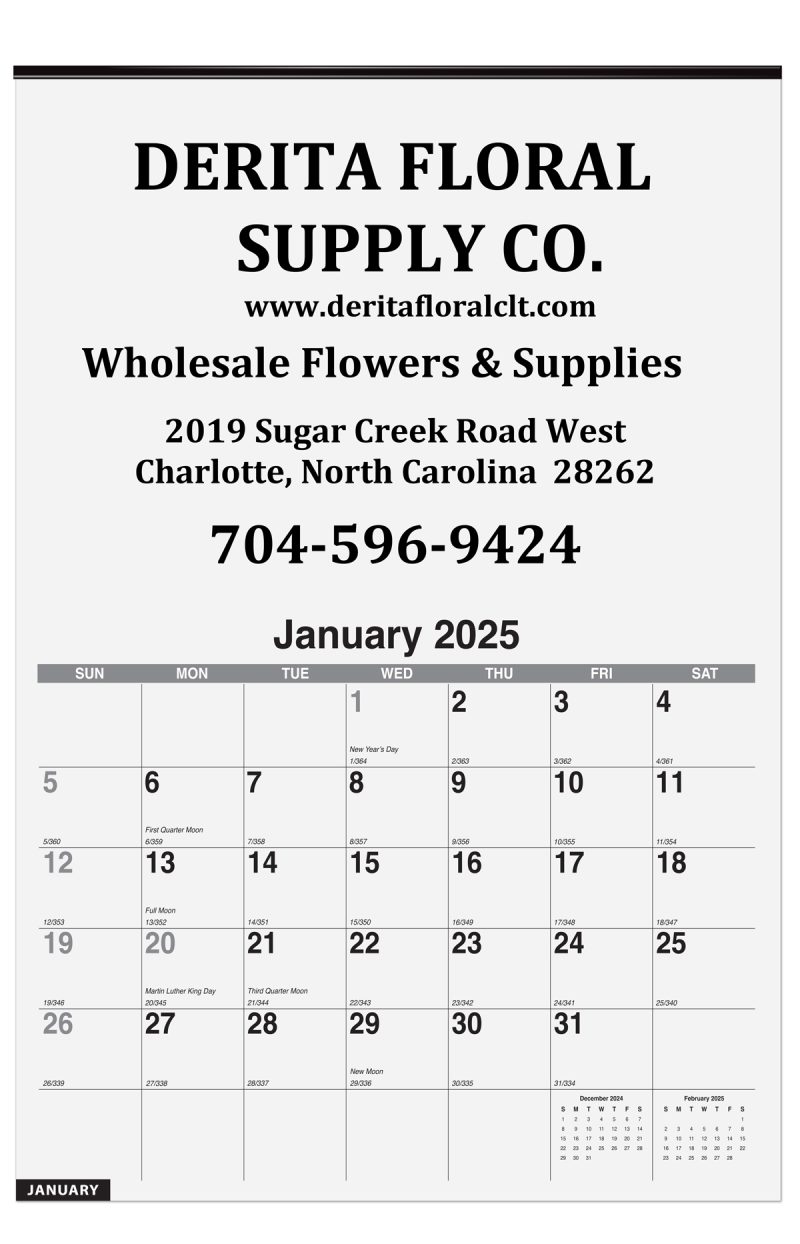 Custom Monthly Wall Calendar w/1 Color Imprint (12 ¼"x 18 ½)