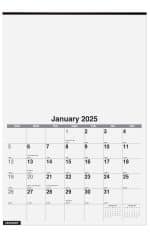 Custom Monthly Wall Calendar w/2 Color Imprint (12 ¼"x 18 ½) - 1