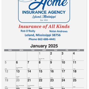 Custom Monthly Wall Calendar w/2 Color Imprint (12 ¼"x 18 ½)