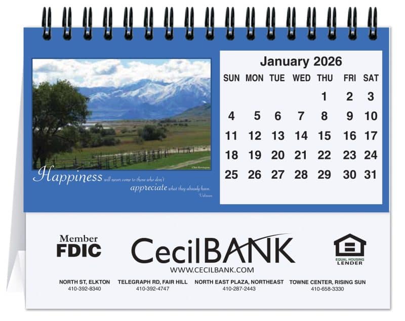 Custom Motivations Tent Desk Calendar (5 13/16"x 4 ½")