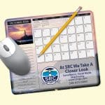 Custom MousePaper® Calendar 12 Month 7.25"x8.5"x.015" Mouse Pad