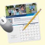 Custom MousePaper® Calendar 18 Month 7.25"x8.5"x.015" Mouse Pad