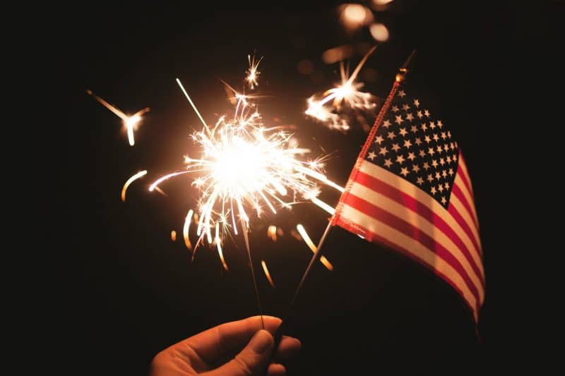 Custom Old Glory Monthly Wall Calendar w/Staple Binding (10 5/8"x 18 ¼") - 9