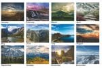 Custom Peaceful Peaks Monthly Wall Calendar w/Coil Binding (10 5/8"x 18 ¼") - 2