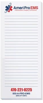 Custom Scratch Pad w/100 Sheets (3 ½"x 8 3/8") - 1