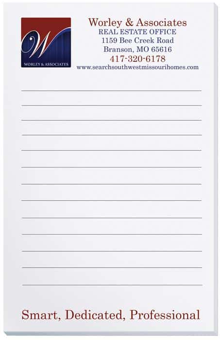 Custom Scratch Pad w/100 Sheets (5 3/8"x 8 3/8") - 1