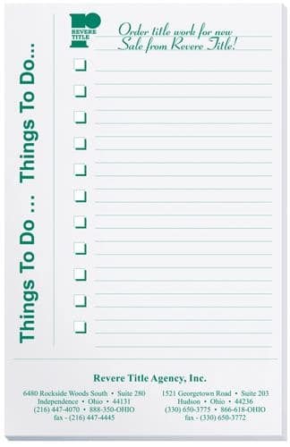 Custom Scratch Pad w/100 Sheets (5 3/8"x 8 3/8")