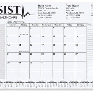 Custom Small Calendar Desk Pads w (16 ¾"x 10 7/8")