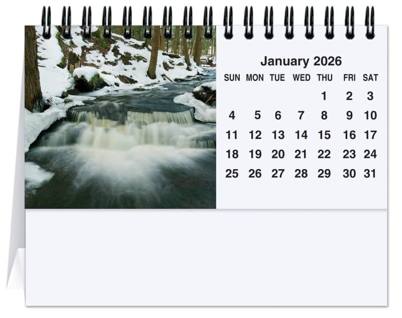 Custom Waterways Water Tent Desk Calendar (5 13/16"x 4 ½") - 1