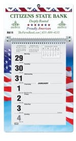 Custom Weekly Wall Calendar w/Monday Start (7"x 12 ¼")
