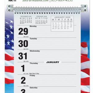 Custom Weekly Wall Calendar w/Monday Start (7"x 12 ¼")