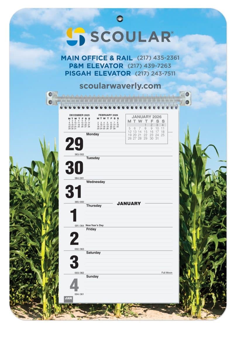 Custom Weekly Wall Calendar w/Monday Start (9"x 12 ¼")