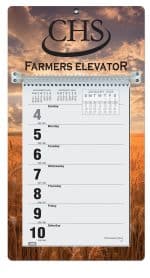 Custom Weekly Wall Calendar w/Sunday Start (7"x 12 ¼")