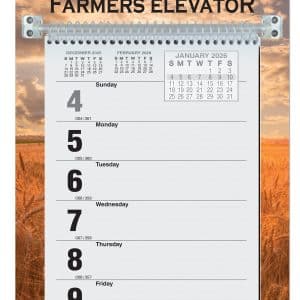 Custom Weekly Wall Calendar w/Sunday Start (7"x 12 ¼")