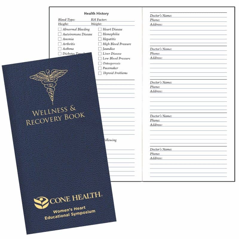 Custom Wellness and Recovery Book 4" x 8"