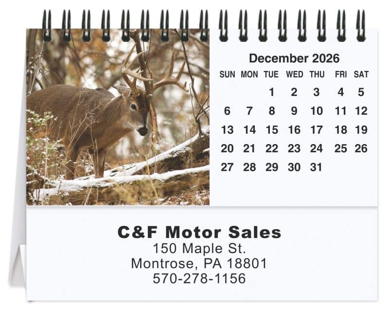 Custom Wildlife Tent Desk Calendar (5 13/16"x 4 ½")
