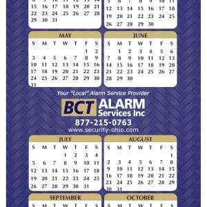 Custom Year at a Glance Calendar Cards (4"x 9")