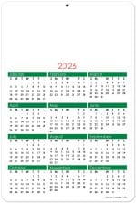 Custom Year at a Glance Calendar Cards (6"x 9") - 1