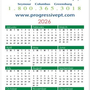 Custom Year at a Glance Calendar Cards (6"x 9")