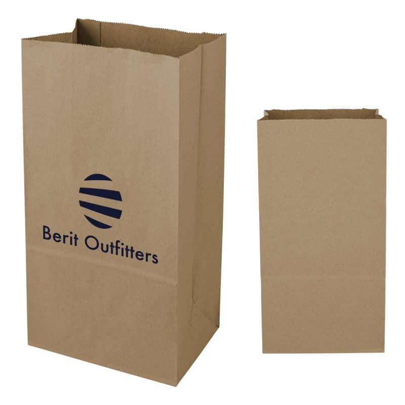Custom 12# Sos Kraft Paper Bag - 7.06" X 13.75" - 2