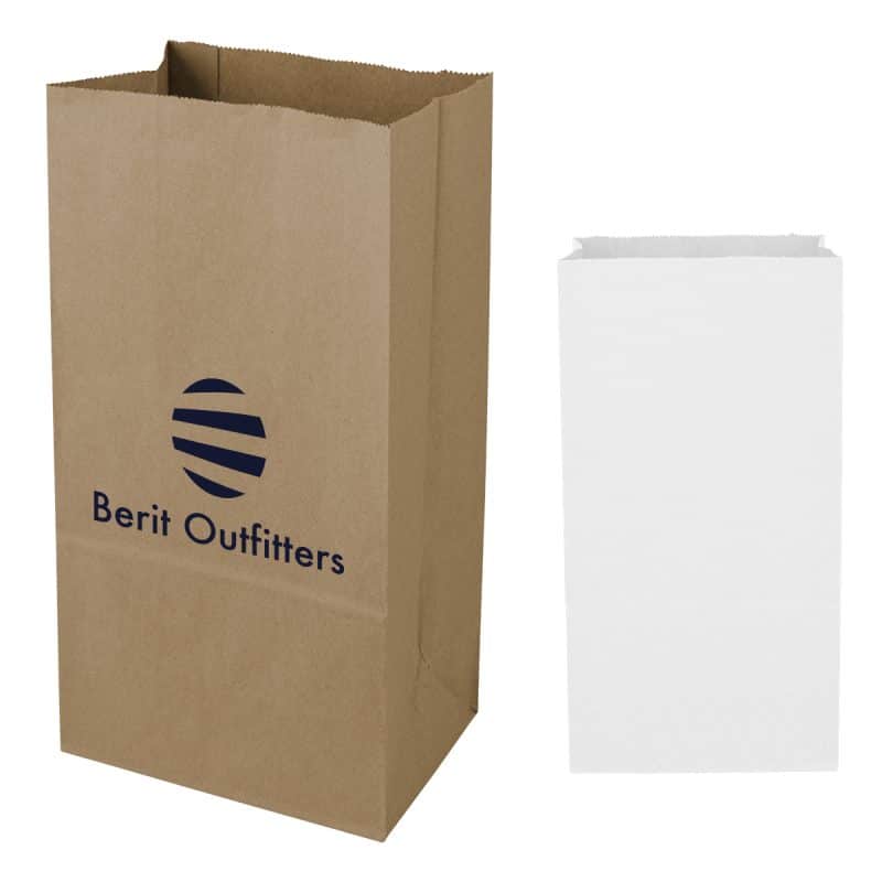 Custom 12# Sos Kraft Paper Bag - 7.06" X 13.75"
