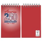 Custom 3" X 5" Patriotic Soft Spiral Notebook - 1