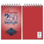 Custom 3" X 5" Patriotic Soft Spiral Notebook