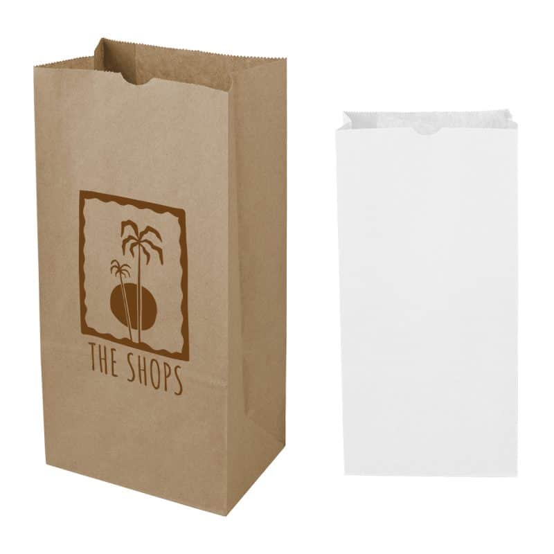 Custom 8# Sos Kraft Paper Bag - 6.12" X 12.43"