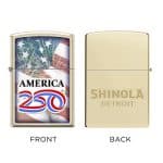 Custom America250 Classic Champagne Zippo® Windproof Lighter - 1