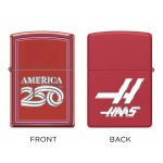 Custom America250 Red Matte Zippo® Windproof Lighter - 4