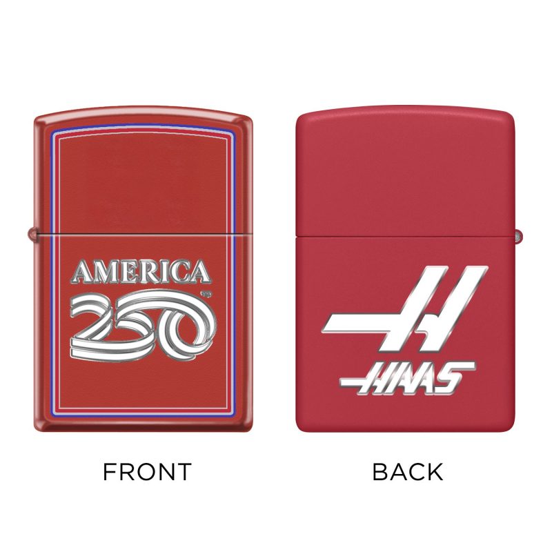 Custom America250 Red Matte Zippo® Windproof Lighter - 4