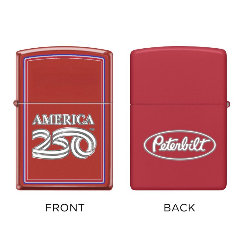 Custom America250 Red Matte Zippo® Windproof Lighter - 5