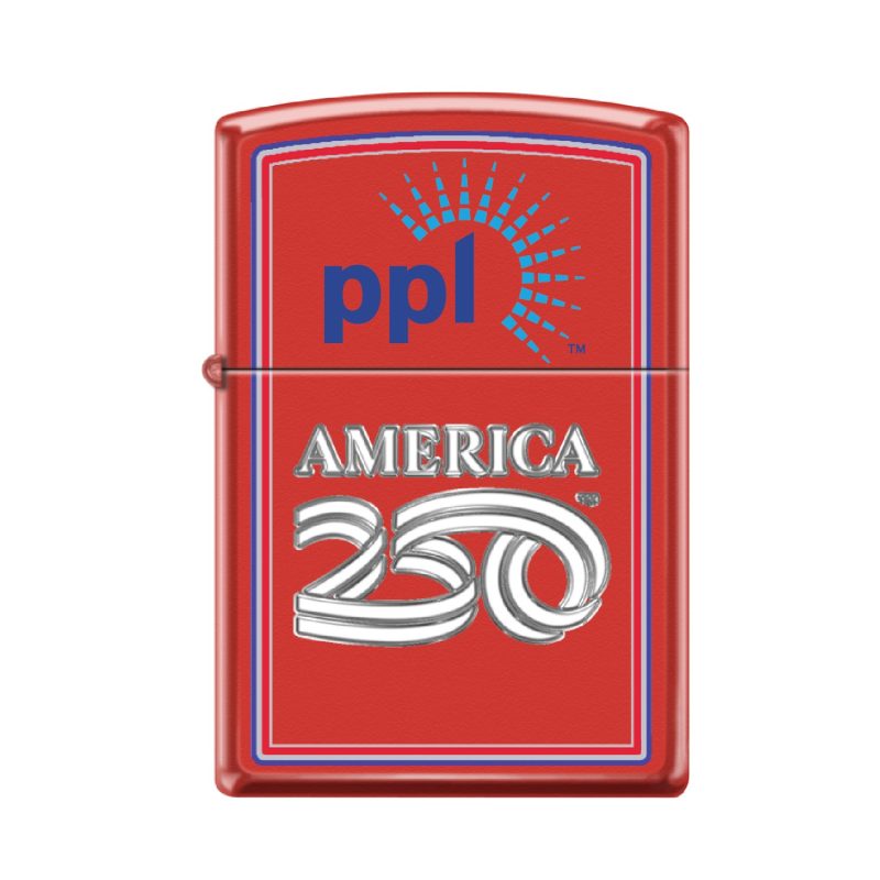 Custom America250 Red Matte Zippo® Windproof Lighter