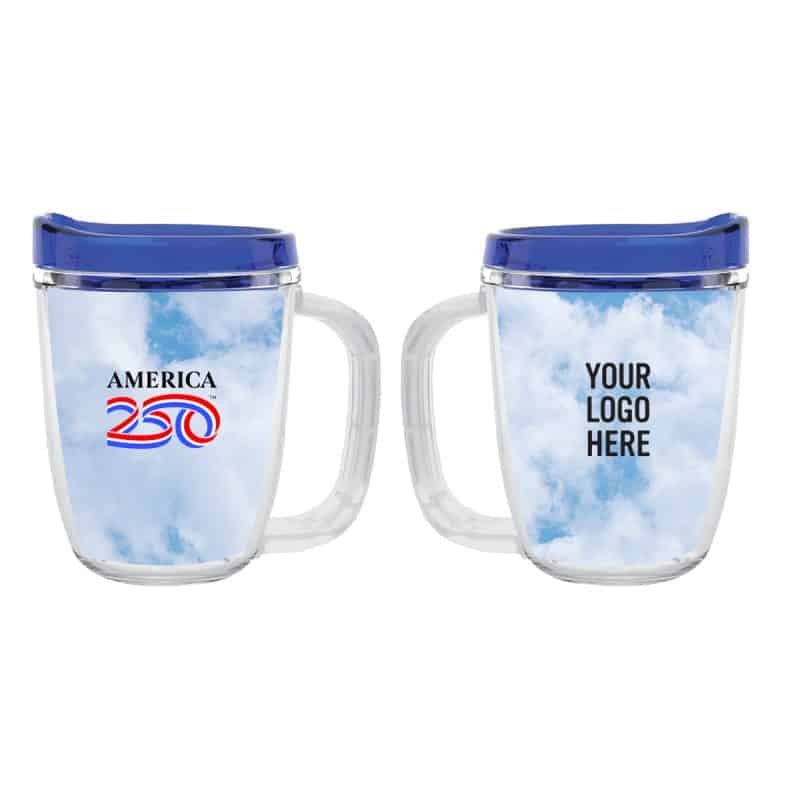 Custom America250™ 12 Oz. Tritan™ Coffee Mug With Lid
