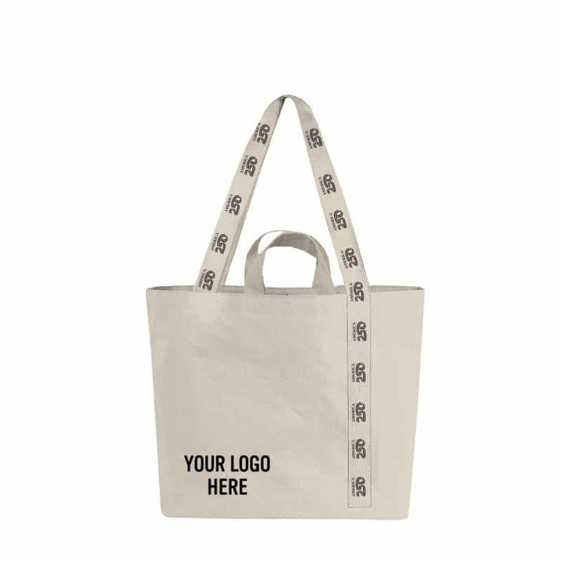 Custom America250™ - 14 Oz. Recycled Mono-strap Canvas Tote Bag