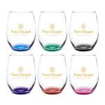 Custom Enjoy 21 oz. ARC Stemless Wine Glass with Color Bottom