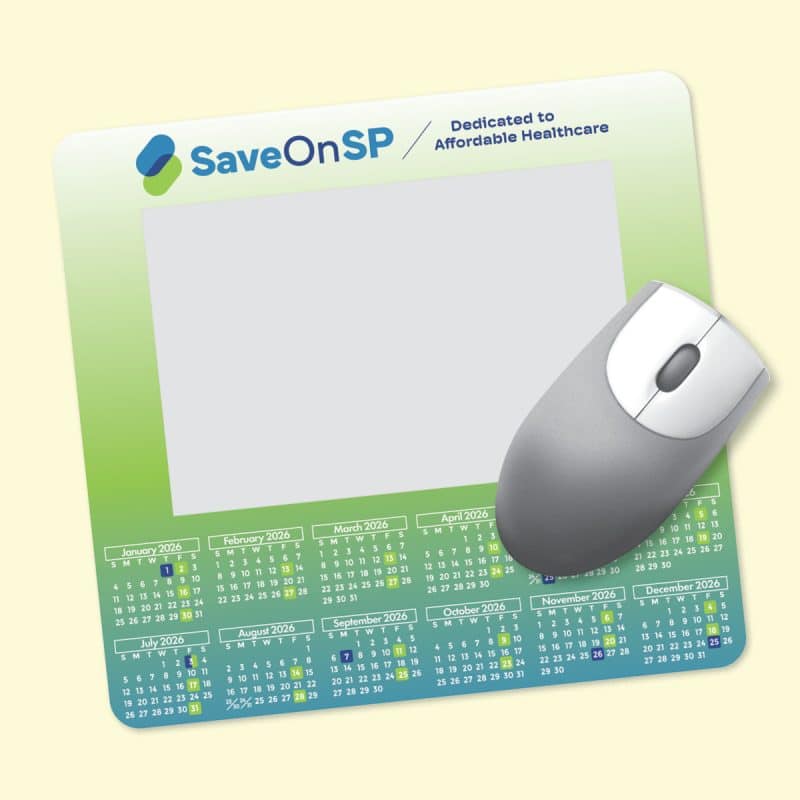 Custom Frame-It Flex® DuraTec® 7.5"x8"x3/16" Calendar Mouse Pad