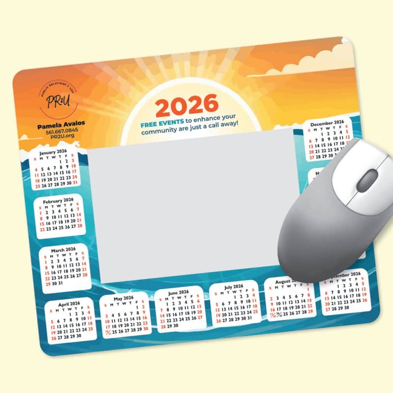 Custom Frame-It Flex® Heavy Duty 8"x9.5"x3/16" Calendar Mouse Pad