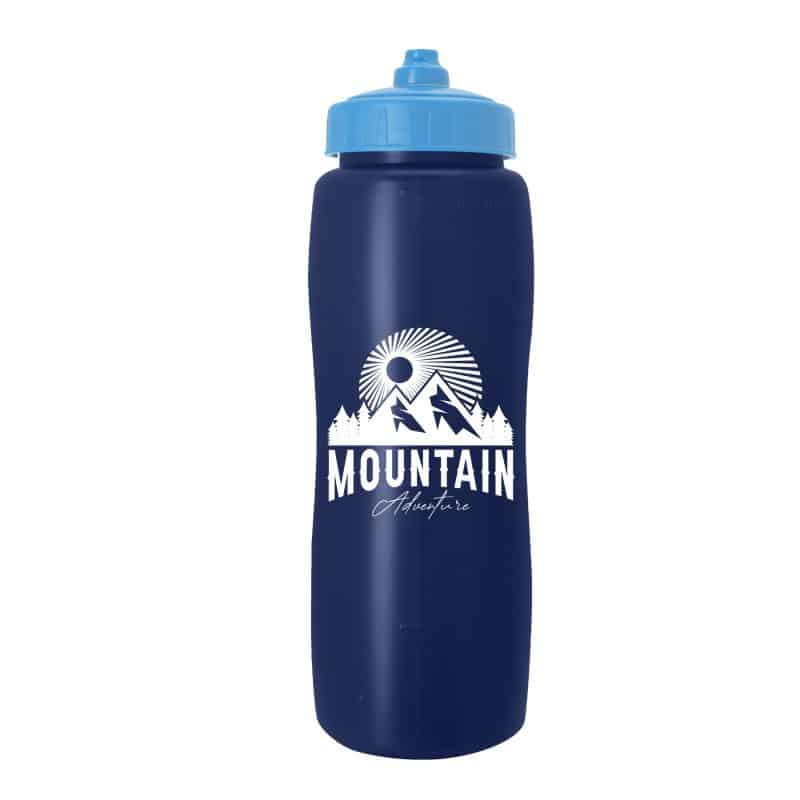 Custom Garyline® Curve Sport Bottle with Mighty-Shot Valve Lid - 32 oz. - 2