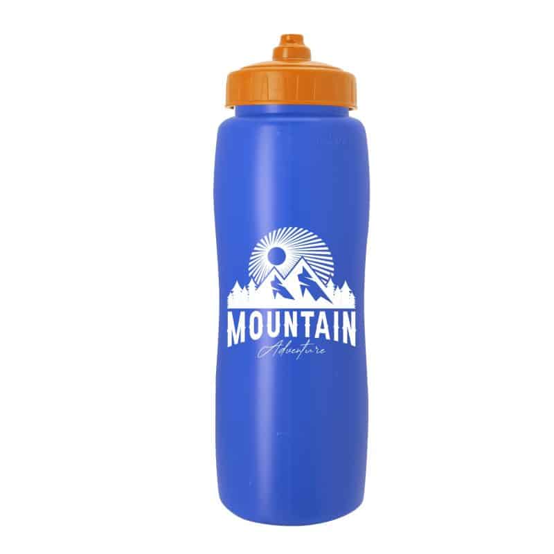 Custom Garyline® Curve Sport Bottle with Mighty-Shot Valve Lid - 32 oz. - 5