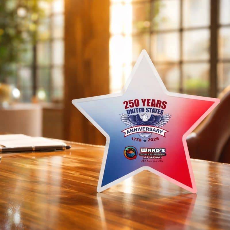 Custom Patriotic Acrylic Star - 2