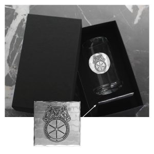 Custom SOHO Single Beer Can Glass and Square Coaster Set