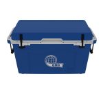 Custom Taiga 55 Quart Cooler: Custom molded Logo