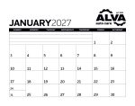 Custom Triumph® Calendars Small Monthly Desk Pad - Black & White Calendar - 1